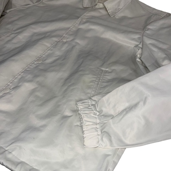 Zara Origins Rain Coat Windbreaker Men’s Size Medium Ivory Drawstring Waist - Picture 4 of 15